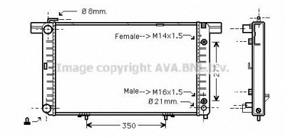 AVA QUALITY COOLING ms2120 -  Радиатор, охлаждение двигателя